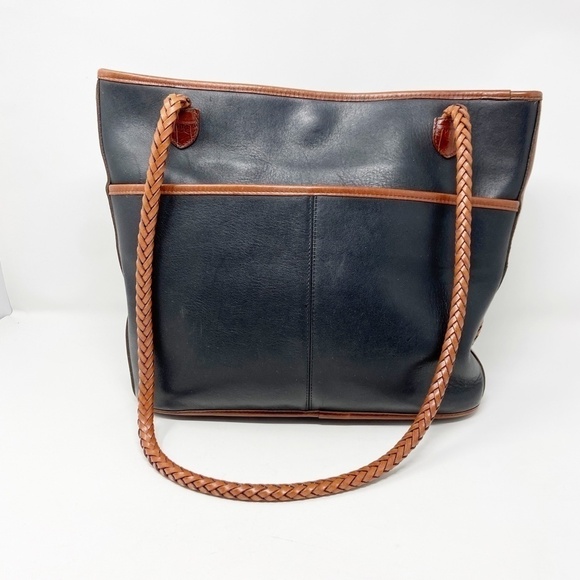 BRIGHTON | Vintage Black Classic Leather Tote - Picture 3 of 16